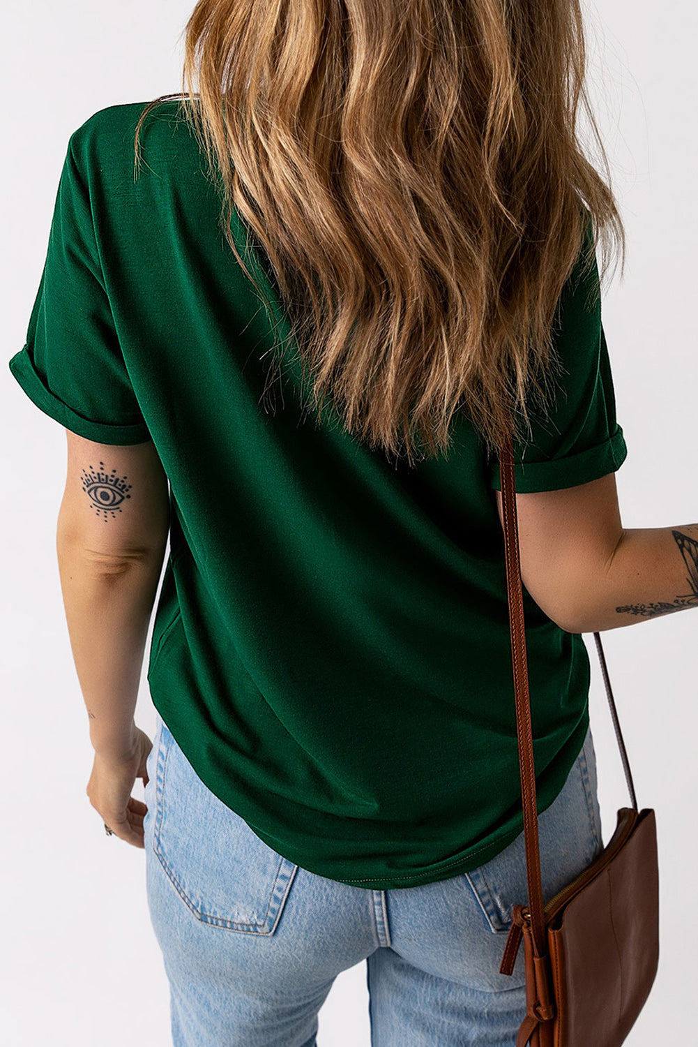 LUCKY Round Neck Short Sleeve T-Shirt