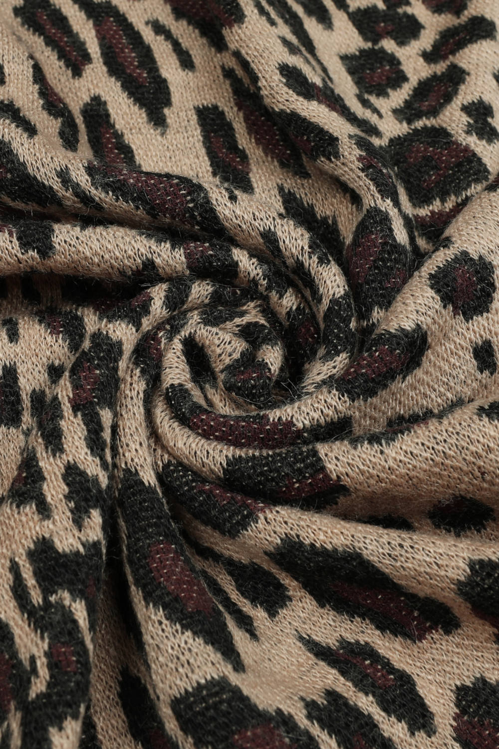 Leopard Open Front Poncho