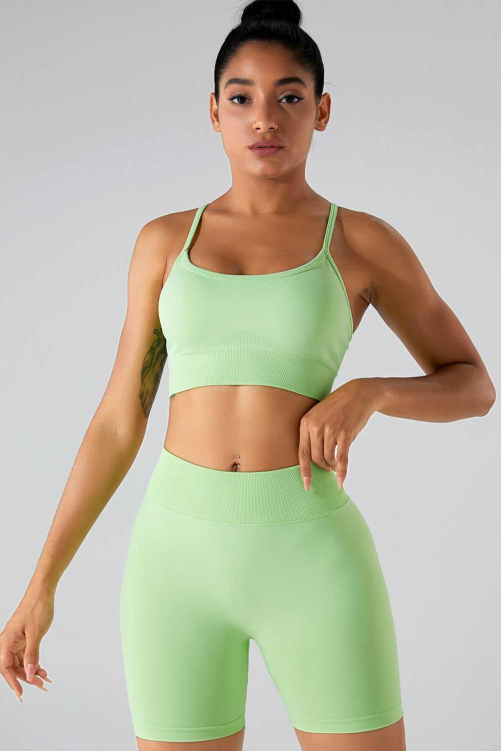 Crisscross Spaghetti Strap Active Cami